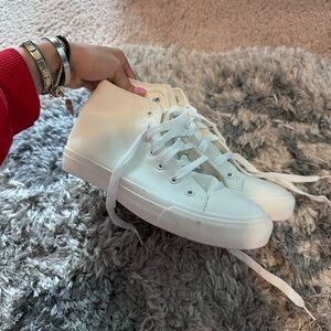Women's White High-Top Sneakers